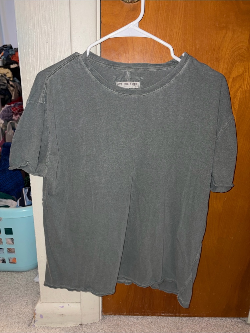 EUC We The Free Nina Short Sleeve Tee, Olive Leaves Green, Size Small - Picture 6 of 8